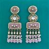 Indo Western Long Earring with Mehndi Plating