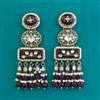 Indo Western Long Earring with Mehndi Plating