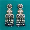 Indo Western Long Earring with Mehndi Plating