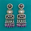 Indo Western Long Earring with Mehndi Plating