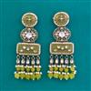 Indo Western Long Earring with Mehndi Plating