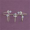 Indo Western Classic Ring With Gold Plating Rhodium Plating Mehndi Plating