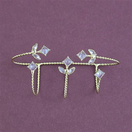 Indo Western Classic Ring With Gold Plating Rhodium Plating Mehndi Plating