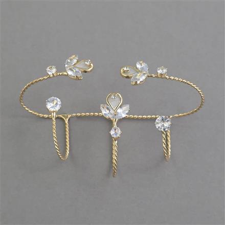 Indo Western Plam Cuffring With Gold Plating Rhodium Plating Mehndi Plating