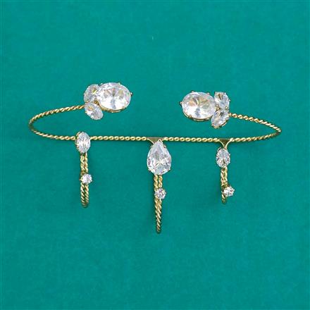 Indo Western Classic Ring With Gold Plating Rhodium Plating Mehndi Plating
