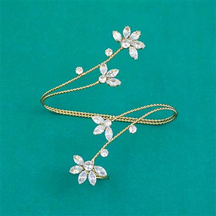 Indo Western Plam Cuffring With Gold Plating Rhodium Plating Mehndi Plating
