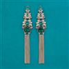 Indo Western Long Earring with Mehndi Plating