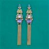 Indo Western Long Earring with Mehndi Plating