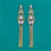 Indo Western Long Earring with Mehndi Plating