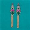 Indo Western Long Earring with Mehndi Plating