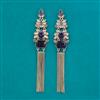 Indo Western Long Earring with Mehndi Plating