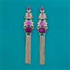Indo Western Long Earring with Mehndi Plating