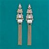 Indo Western Long Earring with Mehndi Plating