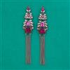Indo Western Long Earring with Black Plating