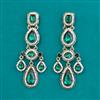 Indo Western Moti Earring with Mehndi Plating