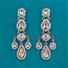 Indo Western Moti Earring with Mehndi Plating