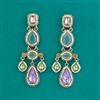 Indo Western Moti Earring with Mehndi Plating