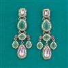 Indo Western Moti Earring with Mehndi Plating