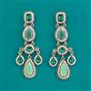 Indo Western Moti Earring with Mehndi Plating