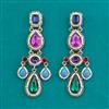 Indo Western Moti Earring with Mehndi Plating