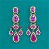 Indo Western Moti Earring with Mehndi Plating