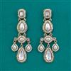 Indo Western Moti Earring with Mehndi Plating