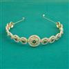 Indo Western Moti Hair Band With Gold Plating