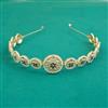 Indo Western Moti Hair Band With Gold Plating