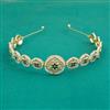Indo Western Moti Hair Band With Gold Plating
