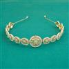 Indo Western Moti Hair Band With Gold Plating
