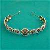 Indo Western Moti Hair Band With Mehndi Plating