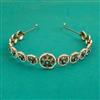 Indo Western Moti Hair Band With Mehndi Plating