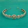 Indo Western Moti Hair Band With Mehndi Plating