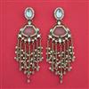 Indo Western Long Earring with Mehndi Plating
