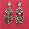 Indo Western Long Earring with Mehndi Plating