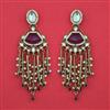 Indo Western Long Earring with Mehndi Plating