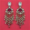 Indo Western Long Earring with Mehndi Plating