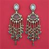 Indo Western Long Earring with Mehndi Plating