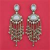 Indo Western Long Earring with Mehndi Plating