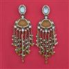 Indo Western Long Earring with Mehndi Plating