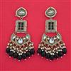Indo Western Moti Earring with Mehndi Plating
