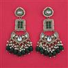 Indo Western Moti Earring with Mehndi Plating