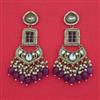 Indo Western Moti Earring with Mehndi Plating