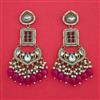Indo Western Moti Earring with Mehndi Plating