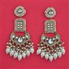 Indo Western Moti Earring with Mehndi Plating