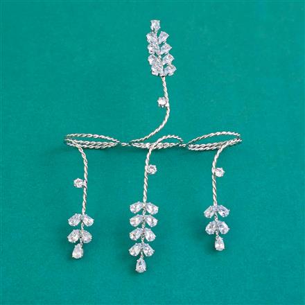 Indo Western Adjustable Ring With Mehndi Plating Gold Plating Rhodium Plating