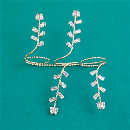 Indo Western Adjustable Ring With Mehndi Plating Gold Plating Rhodium Plating