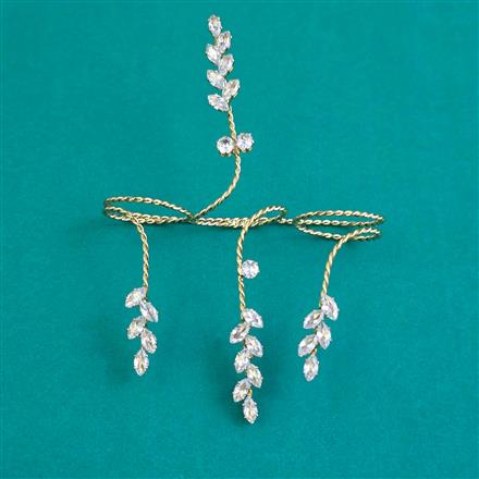 Indo Western Adjustable Ring With Mehndi Plating Gold Plating Rhodium Plating