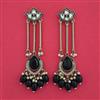 Indo Western Moti Earring with Mehndi Plating