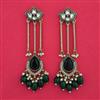 Indo Western Moti Earring with Mehndi Plating